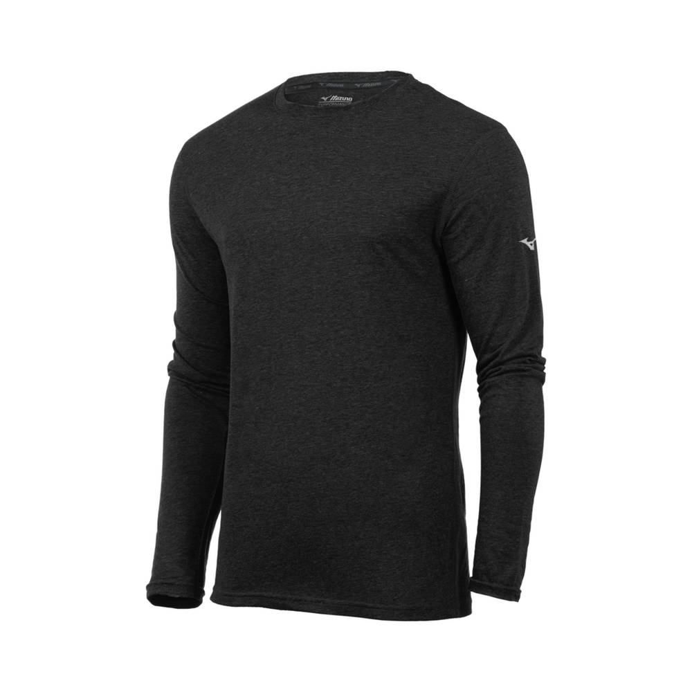 Sudaderas Mizuno Inspire Long Sleeve Hombre Negras Baratas MPLX-75840